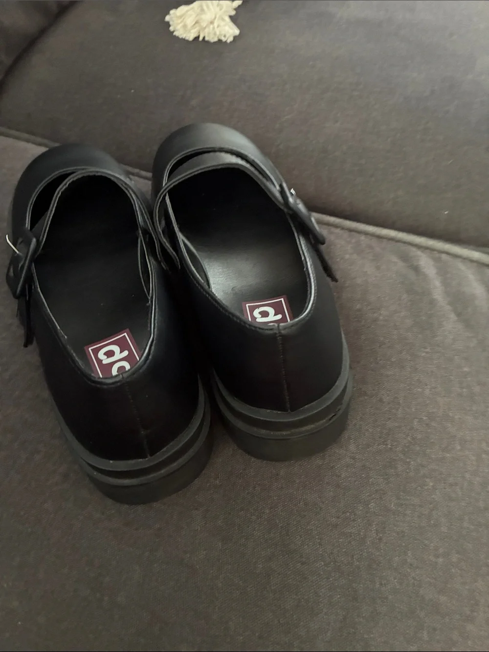 NWOT !!! pop Black Mary Jane Platform Shoes with Buckle Strap